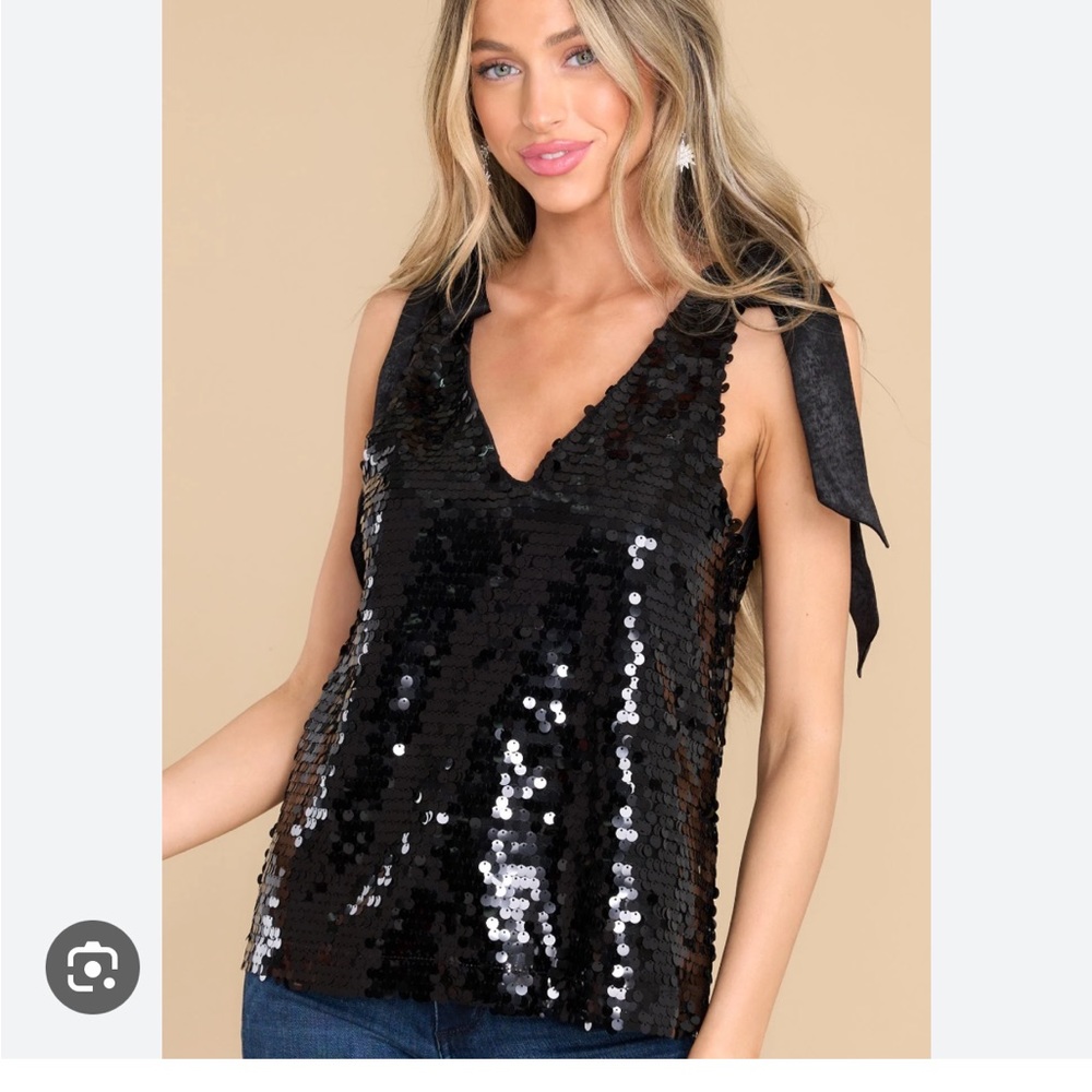 Black Sequin Tank